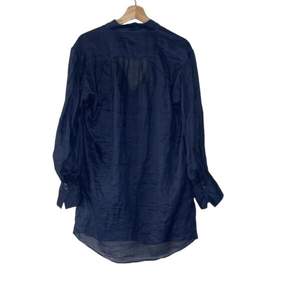 FRAME LONG SLEEVE OVERSIZED NAVY TUNIC SIZE S/P - Picture 2 of 6